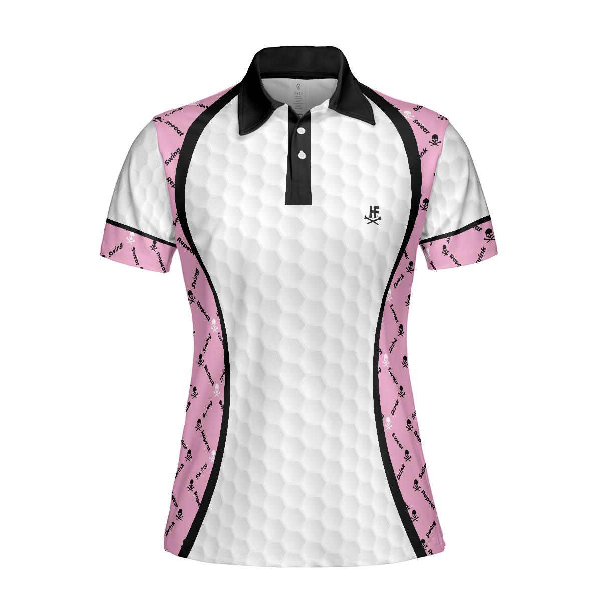 Golf Women Polo Shirt, Swing Swear And Repeat Golf Girl Life Golf Polo Shirt, Argyle Pattern Golf Shirt For Ladies - Perfect Gift For Women, Golfers
