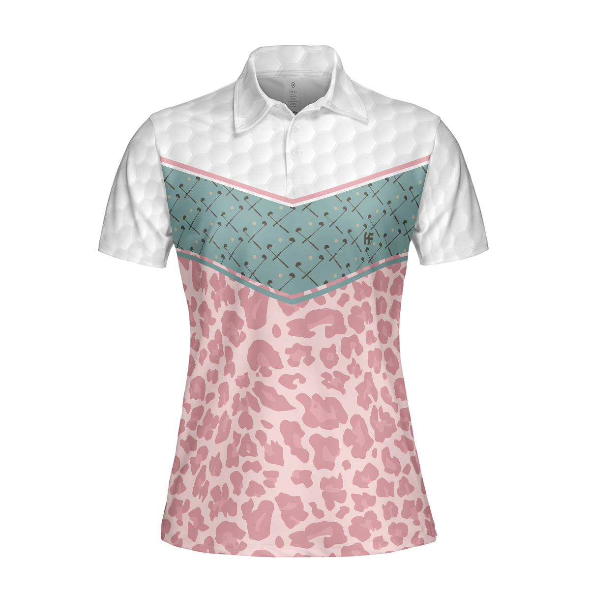 Striped Polo Shirt, Golf Girl Seamless Pattern Golf Women Polo Shirt, Leopard Golf Shirt For Ladies - Perfect Gift For Women, Ladies