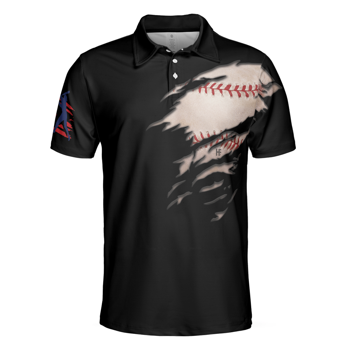 America Baseball Men Polo Shirt, American Flag Baseball Shirt For Men, Patriotic Shirt For Veterans, Gift For Baseball Lovers