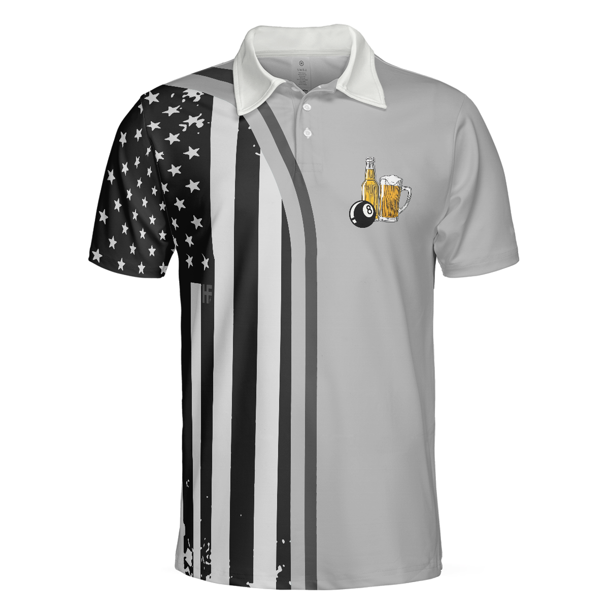 Weekend Forecast Pool Player Billiards Polo Shirt, American Flag Pattern Billiard Polo Shirt - Perfect Gift For Men, Billiard Lovers