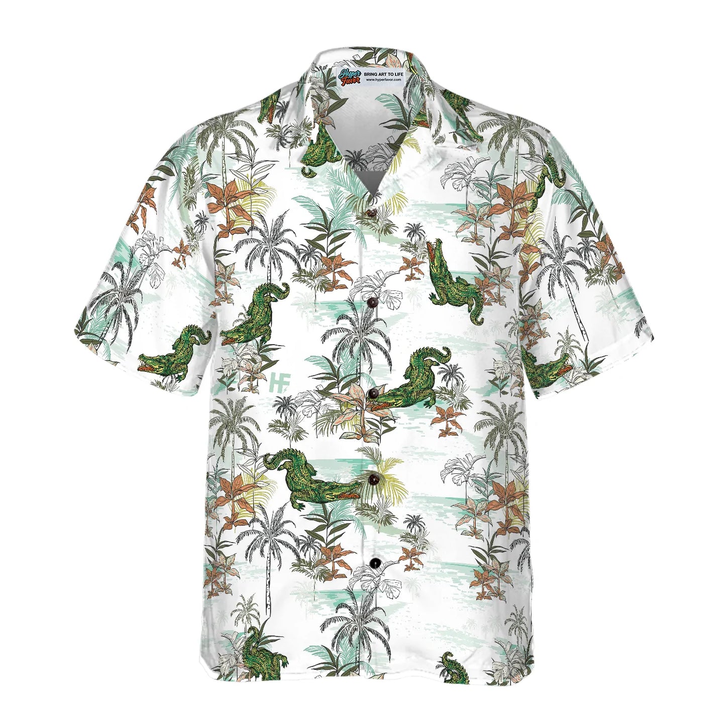Alligator Seamless Pattern Hawaiian Shirt, Alligator Tropical Aloha Shirt For Men And Women, Perfect Gift For Alligator Lovers