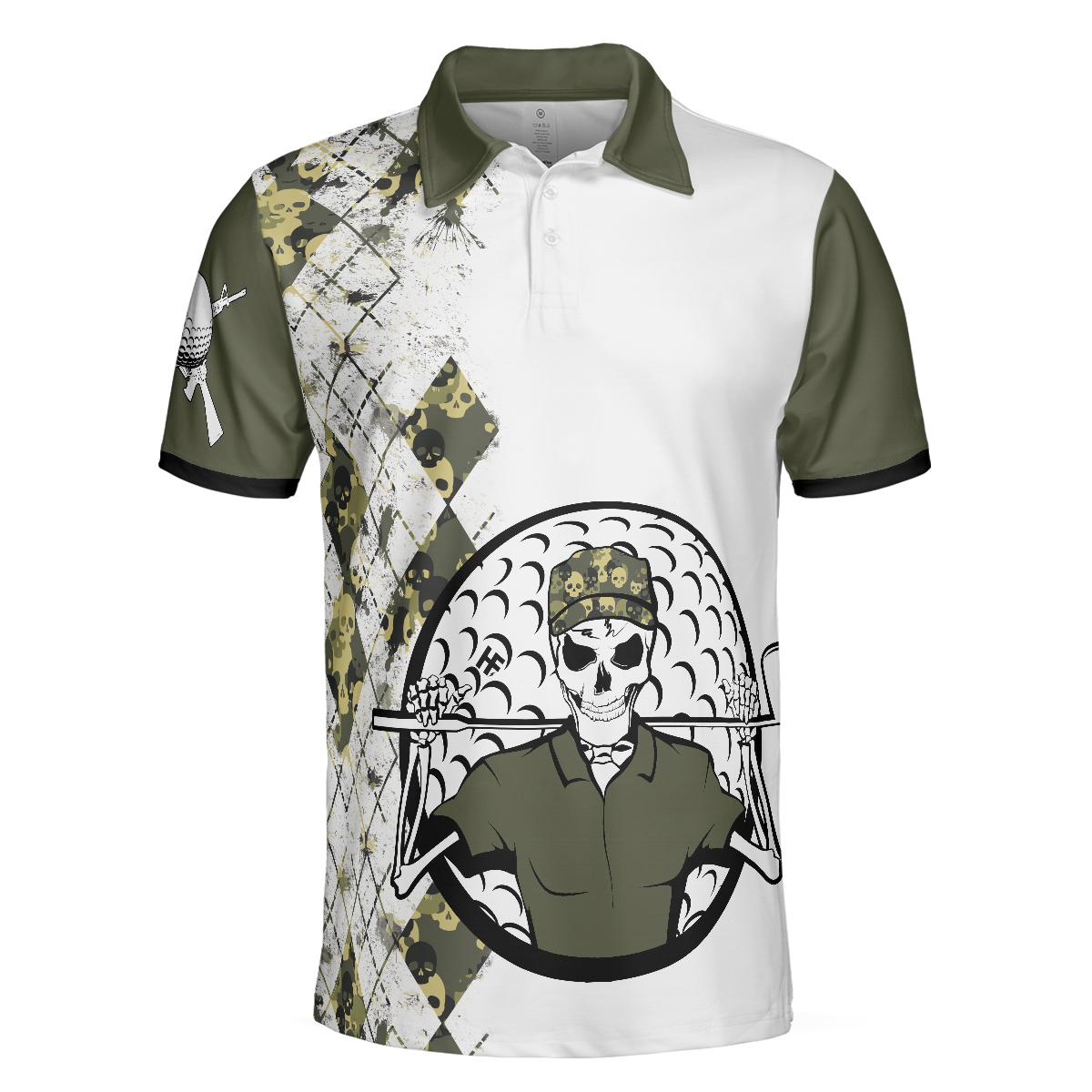 Veteran Fire In The Hole Polo Shirt, Veteran Themed Golfing Polo Shirt For Male Golfers, Argyle Shirt - Perfect Gift For Men