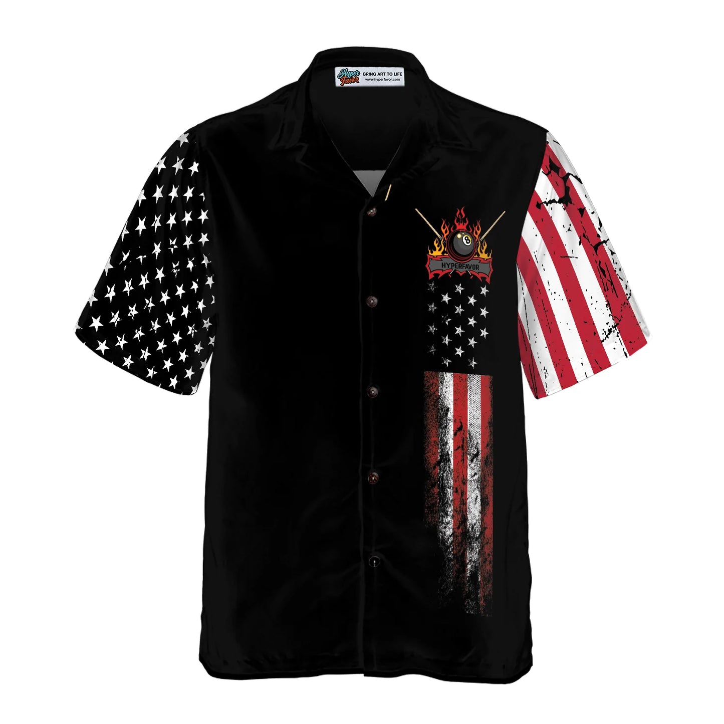 Billiards Eagle American Flag Hawaiian Shirt - Best Gift For Husband, Boyfriend