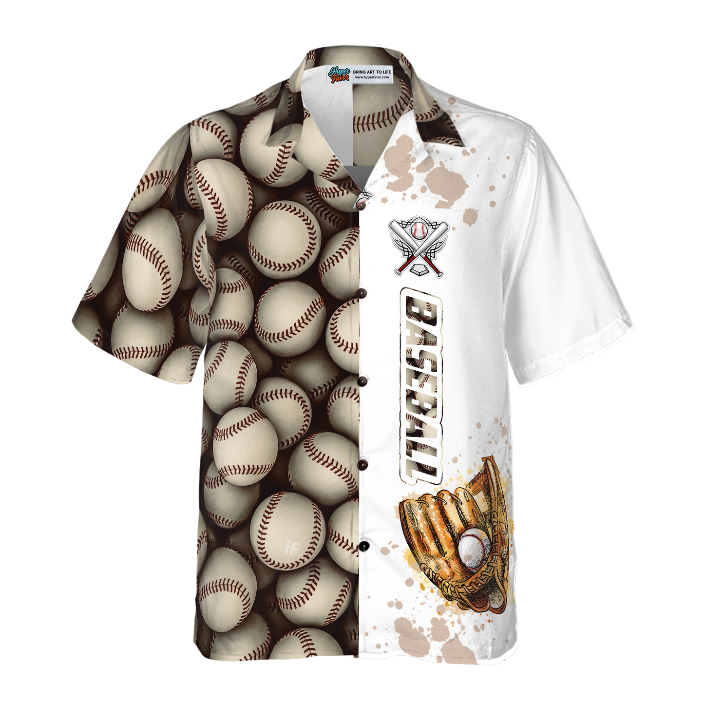 Baseball Pattern And Logo Hawaiian Shirt, Best Gift For Baseball Players, Friend, Family