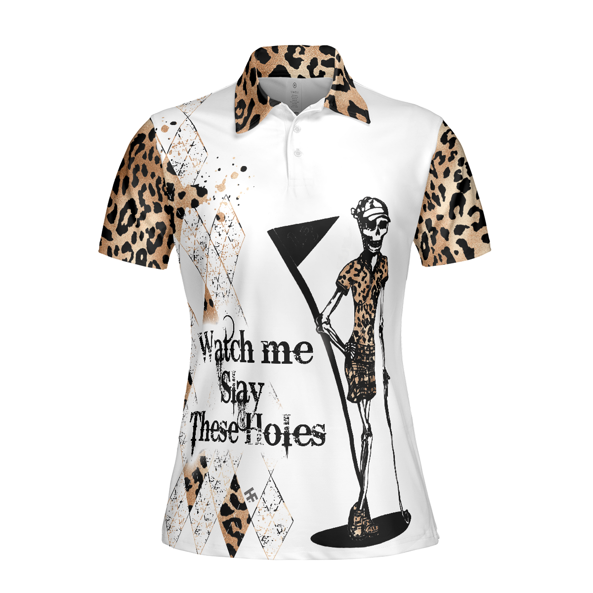 Golf Women Polo Shirt, Watch Me Slay These Holes Women Polo Shirt, Panther Skin Pattern Polo Shirt - Perfect Gift For Ladies, Golfers