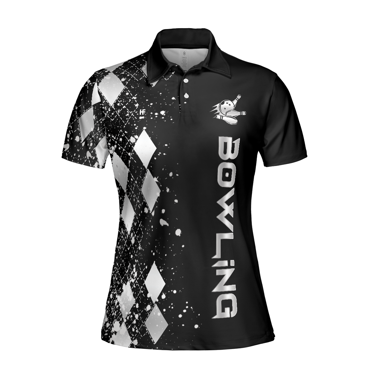 Silver Bowling Short Sleeve Women Polo Shirt, Female Bowling Polo Shirt, Bowling Gift For Female Players - Perfect Gift For Women, Ladies