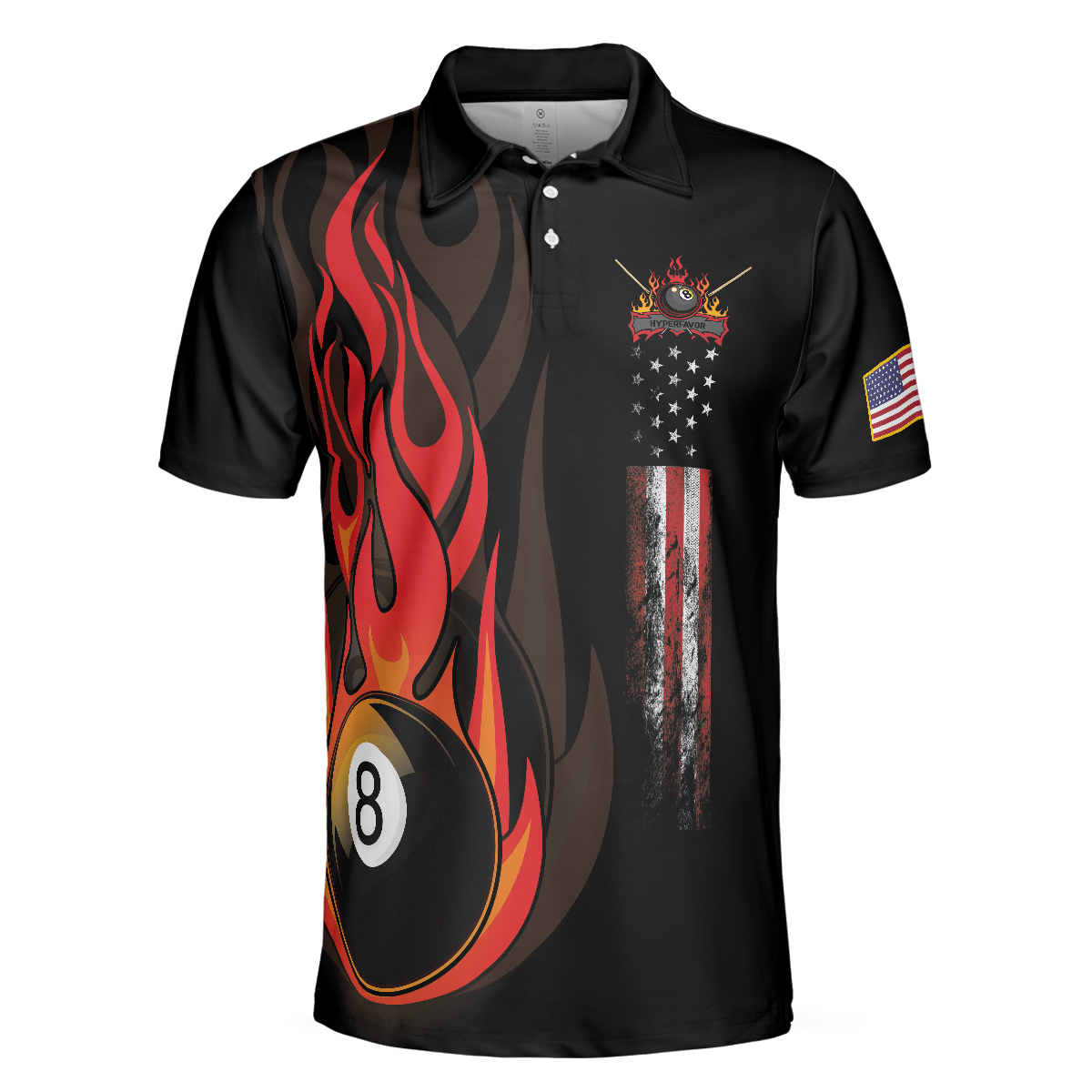 American Flag Billiards Men Polo Shirt, Eat Sleep Pool Repeat Billiards Shirt For Men, Funny Sayings Shirt, Gift For Golfers