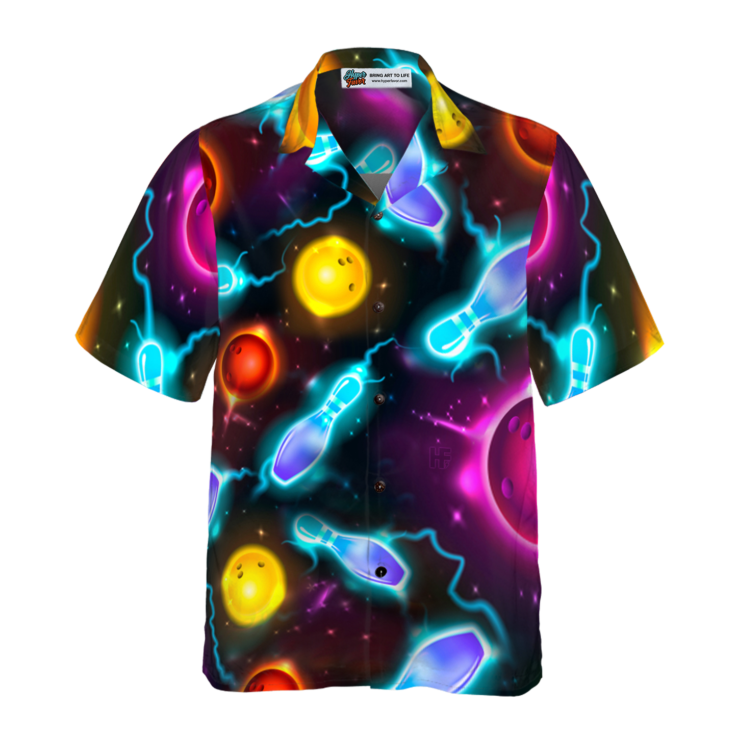 Bowling Space Color Hawaiian Shirt, Best Gift For Bowling Lovers, Friend, Family