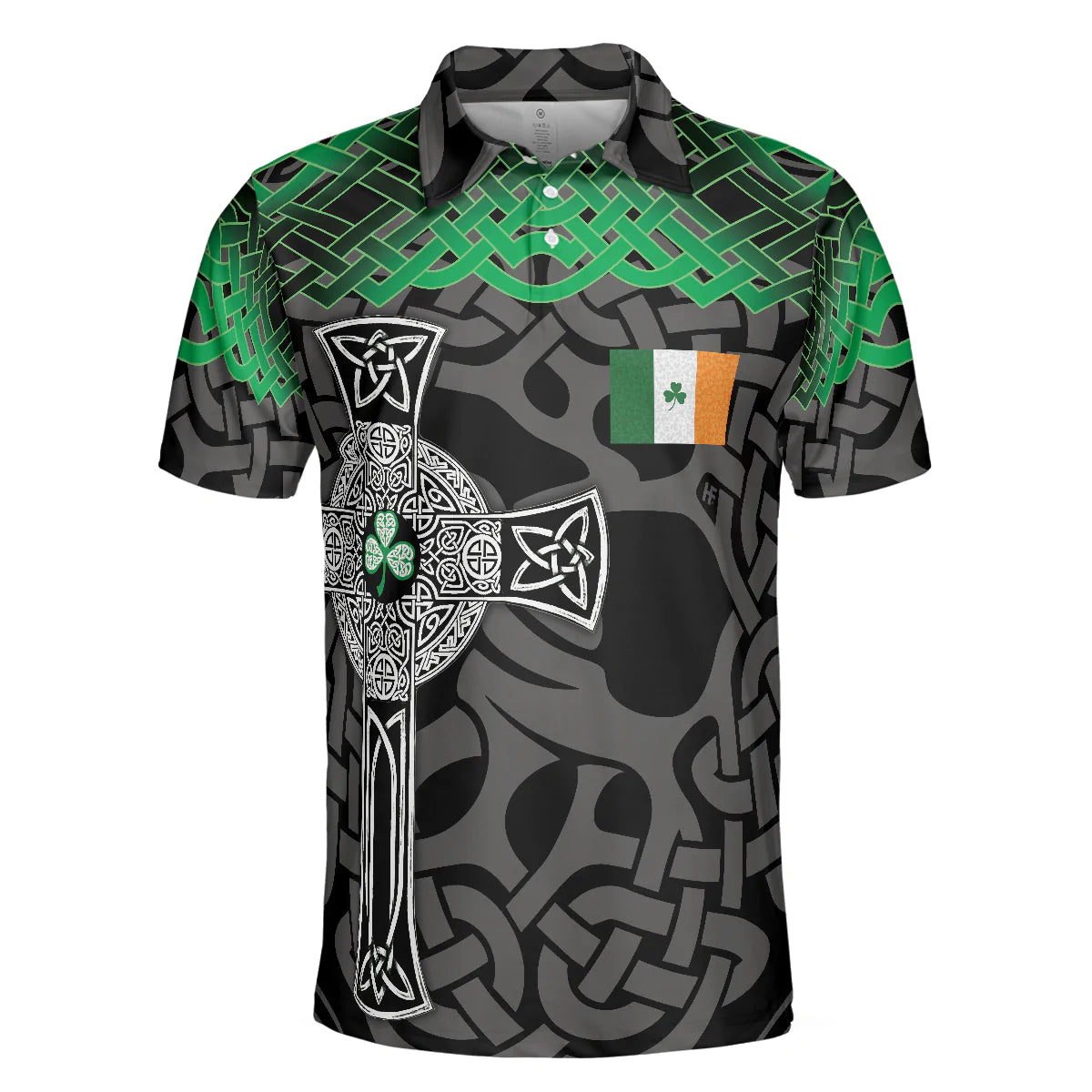 Irish St Patrick's Day Men Polo Shirt, Best Saint Patricks Themed Shirt, Cool Gift Idea For Irish Friends