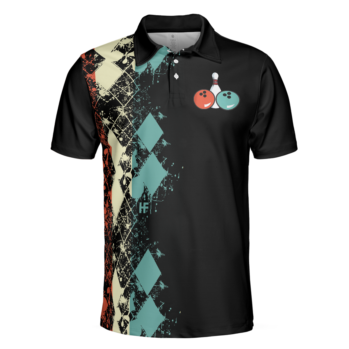 Does This Shirt Make My Ball Look Big Bowling Polo Shirt, Unique Argyle Pattern Bowling Shirt For Bowling Lovers, Best Gift Ideas For Men