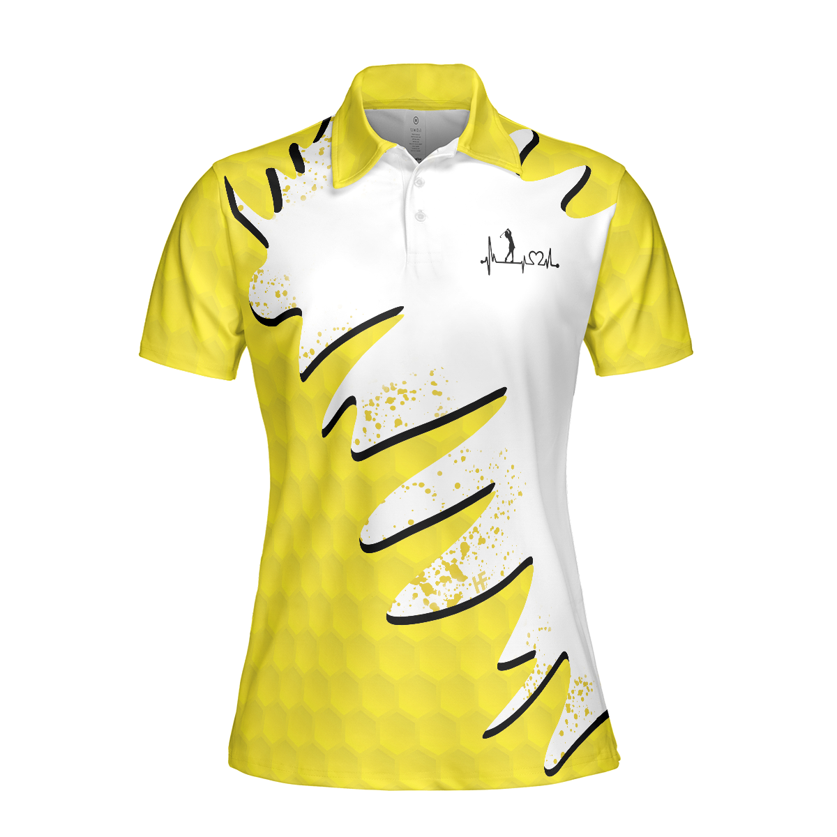Sporty And Cutie Golf Girl Golf Women Polo Shirt, White And Yellow Golf Shirt For Ladies - Perfect Gift For Women, Ladies