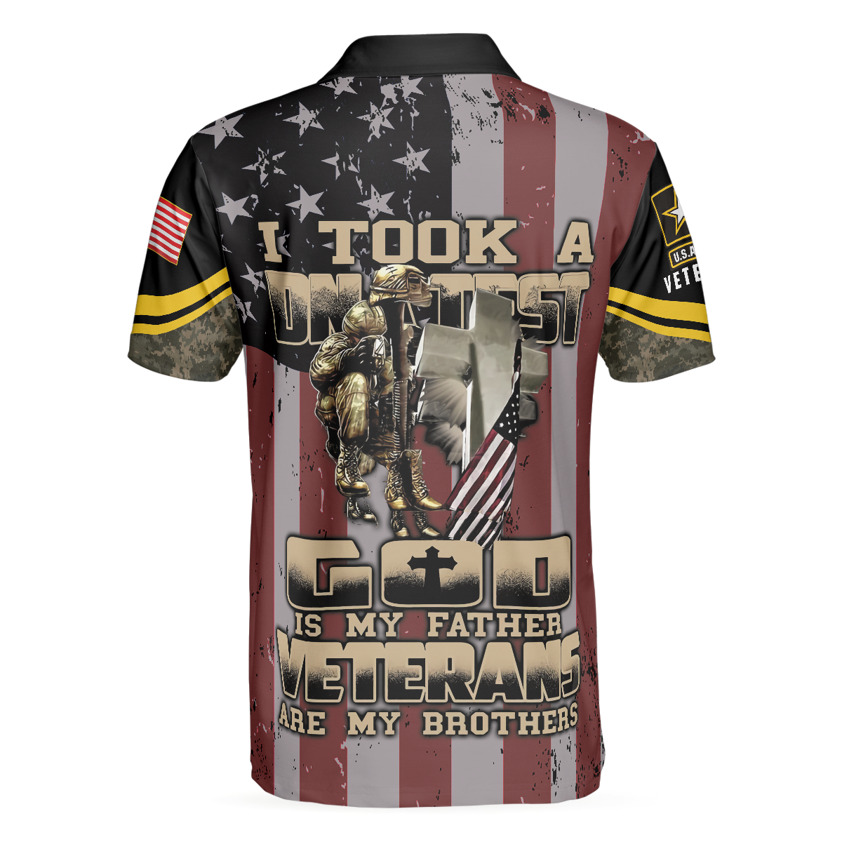 US Army Veteran DNA Polo Shirt, American Flag Veteran Polo Shirt For Adults, Best Gift Idea For Veterans - Perfect Gift For Men
