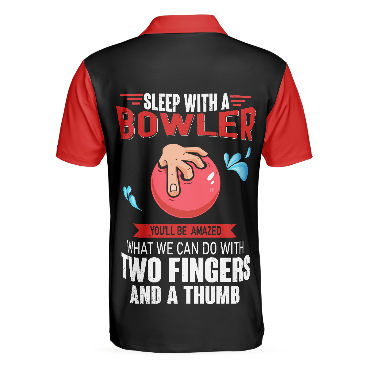Sleep With Bowler Polo Shirt, Black And Red Bowling Short Sleeve Polo Shirt, Funny Shirt With Sayings - Perfect Gift For Men, Bowlers