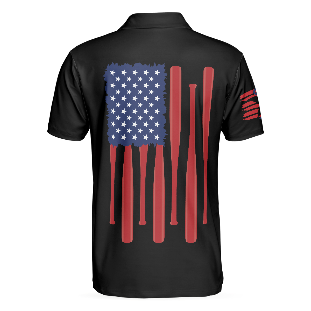America Baseball Men Polo Shirt, American Flag Baseball Shirt For Men, Patriotic Shirt For Veterans, Gift For Baseball Lovers