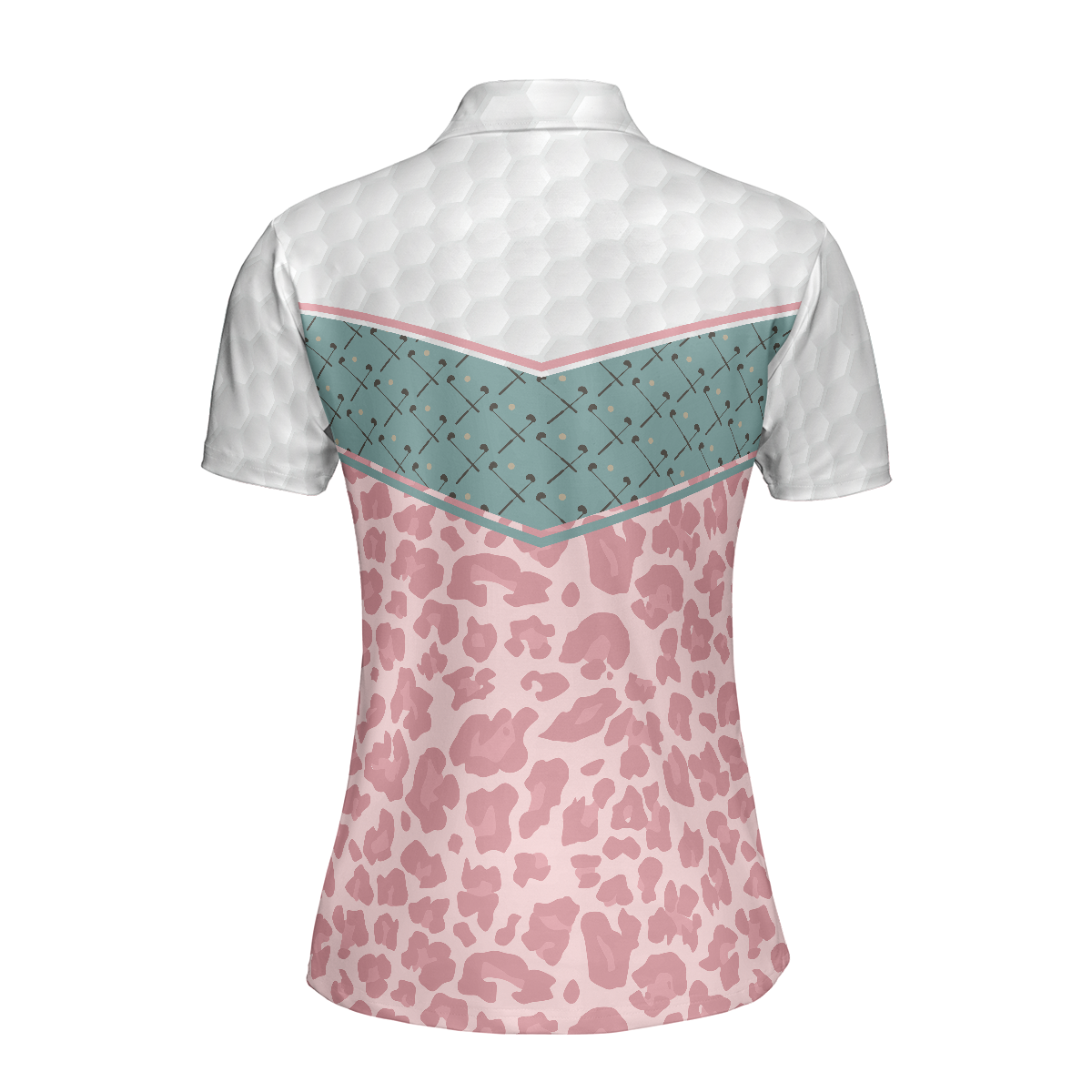 Striped Polo Shirt, Golf Girl Seamless Pattern Golf Women Polo Shirt, Leopard Golf Shirt For Ladies - Perfect Gift For Women, Ladies