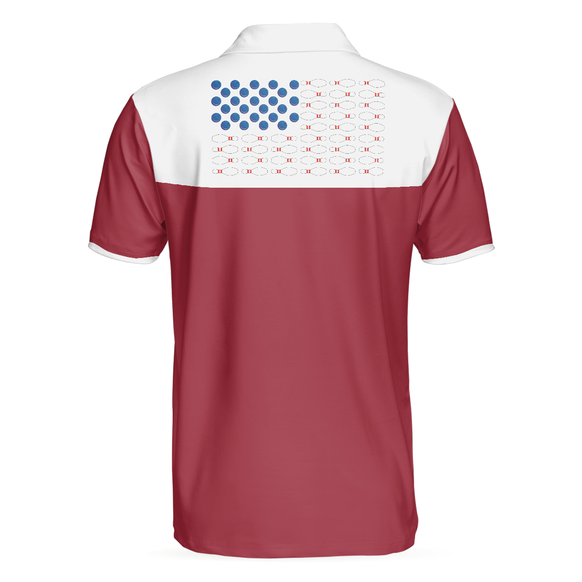 Bowling Men Polo Shirt - Bowling Skull Polo Shirt, American Flag Bowling Polo Shirt For Men - Perfect Gift For Friend, Family, Bowling Lovers