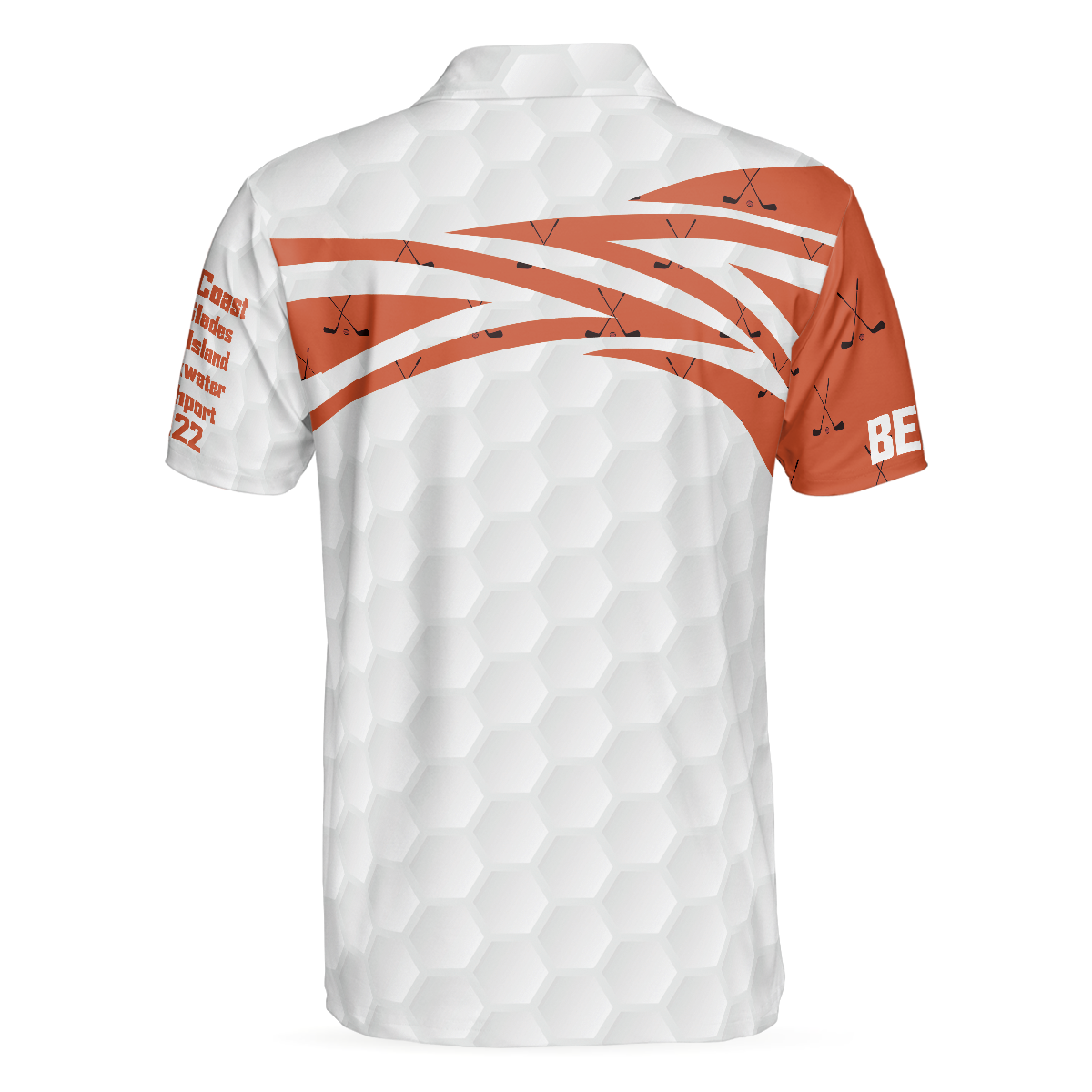 Golf Men Polo Shirt, 5 Five & V Orange Golf Polo Shirt, Best Gift For Golf Lovers