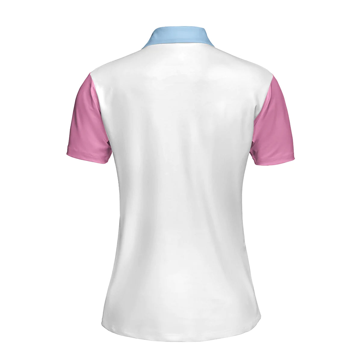 Queen Of The Lanes Pink And Blue Bowling Short Sleeve Women Polo Shirt, Bowling Shirt For Ladies - Best Bowling Gift For Women