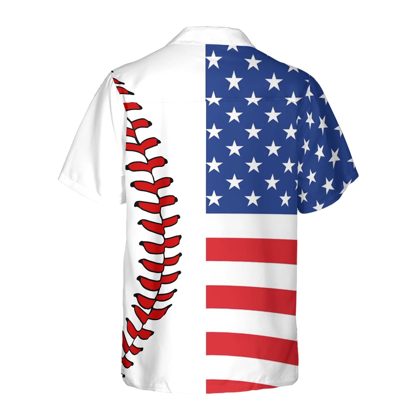Baseball American Flag Hawaiian Shirt, USA Flag Aloha Shirt Summer For Men, Best Gift For Summer, Husband, Boyfriend
