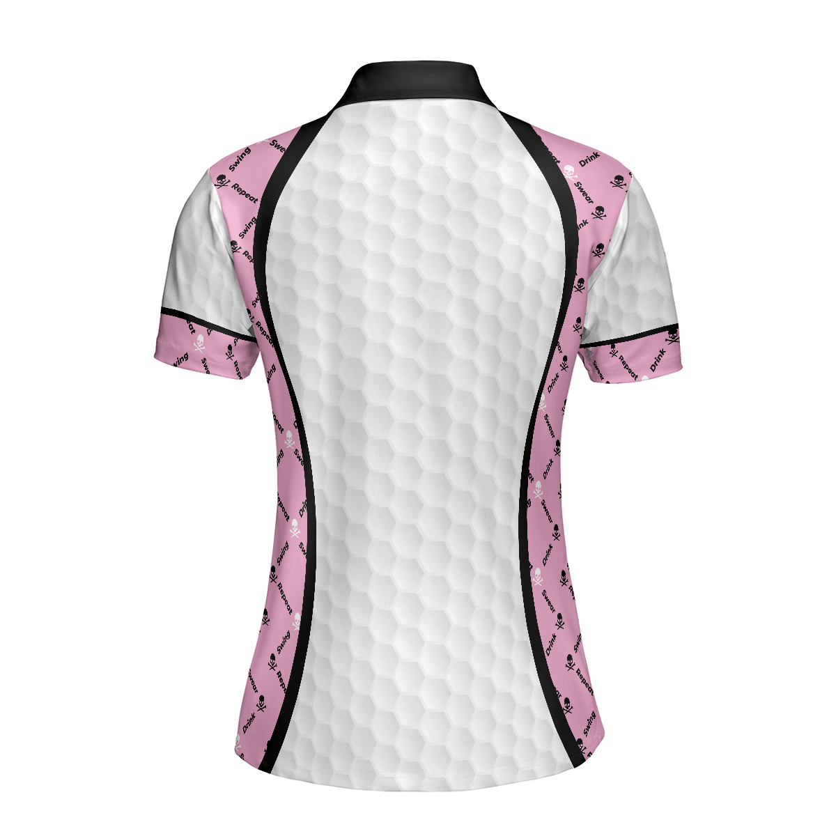 Golf Women Polo Shirt, Swing Swear And Repeat Golf Girl Life Golf Polo Shirt, Argyle Pattern Golf Shirt For Ladies - Perfect Gift For Women, Golfers