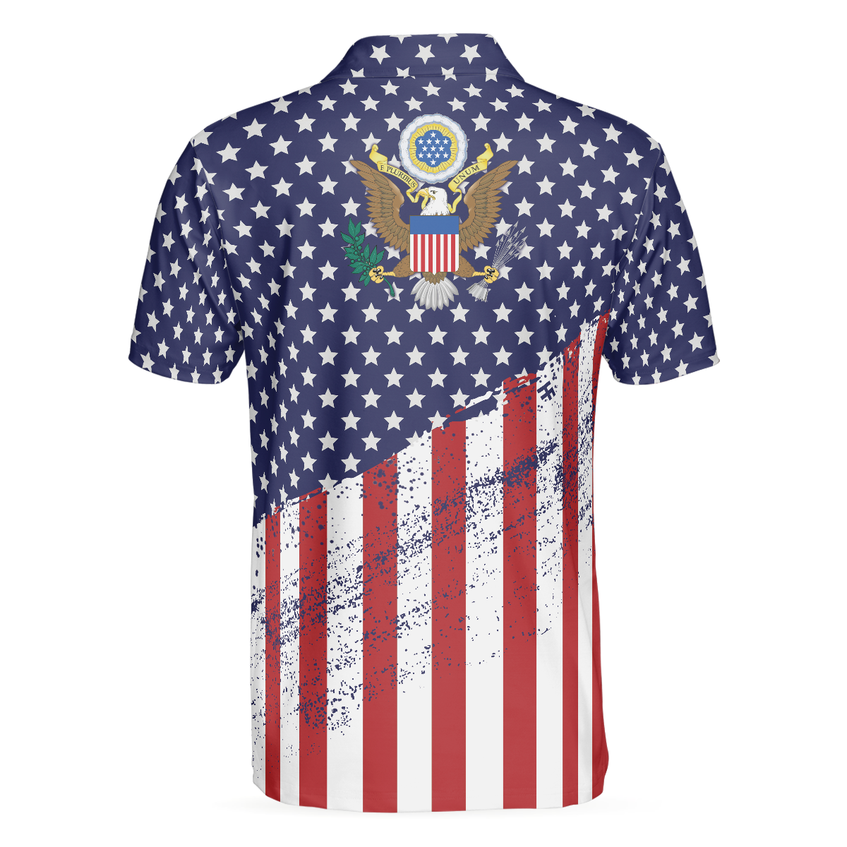 USA Map And Flag Short Sleeve Polo Shirt For Golf, American Flag Polo Shirt - Perfect Gift For Men