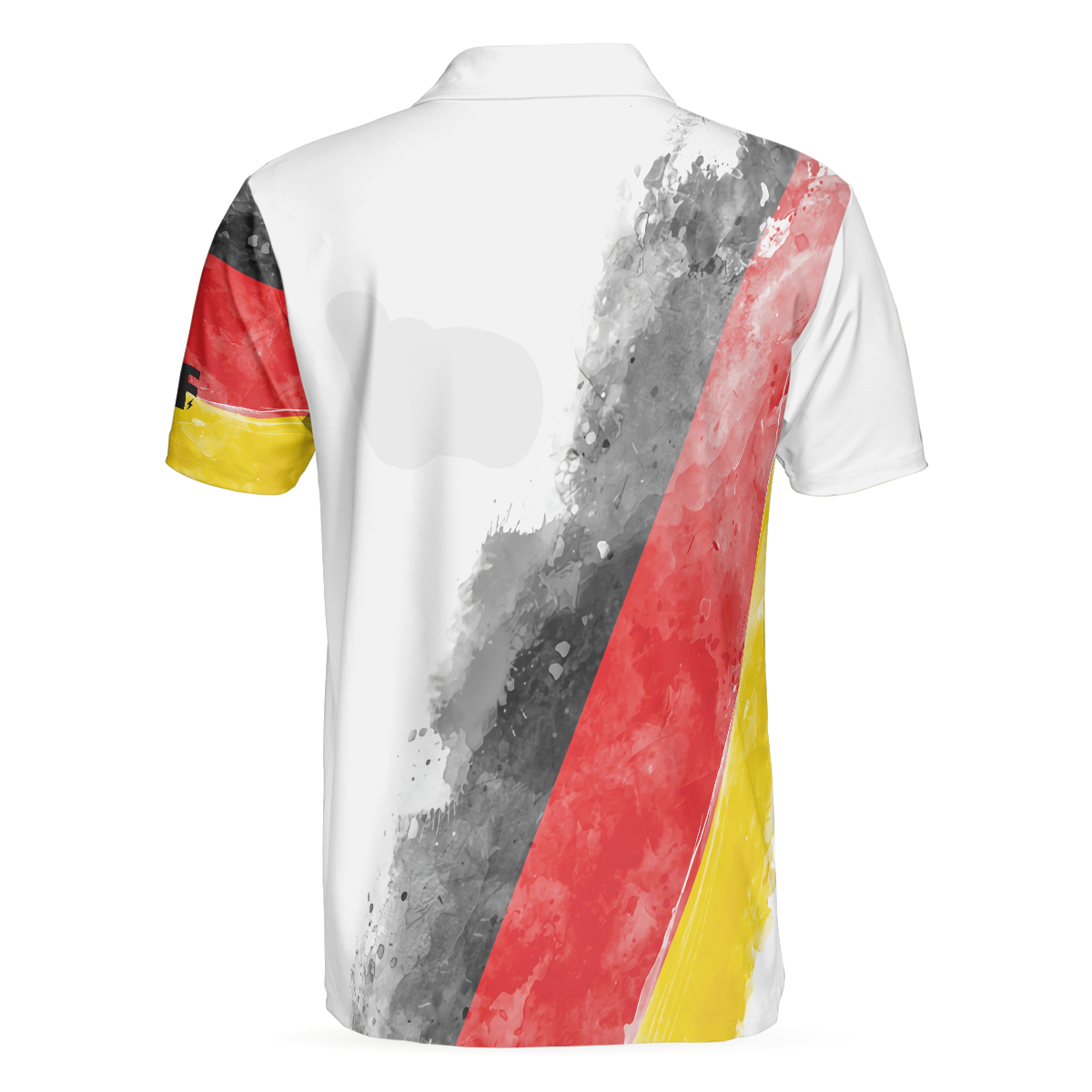German Flag Special Golf Pattern Men Polo Shirt, Waterbrush Polo Shirt, Best Golf Shirt For Men
