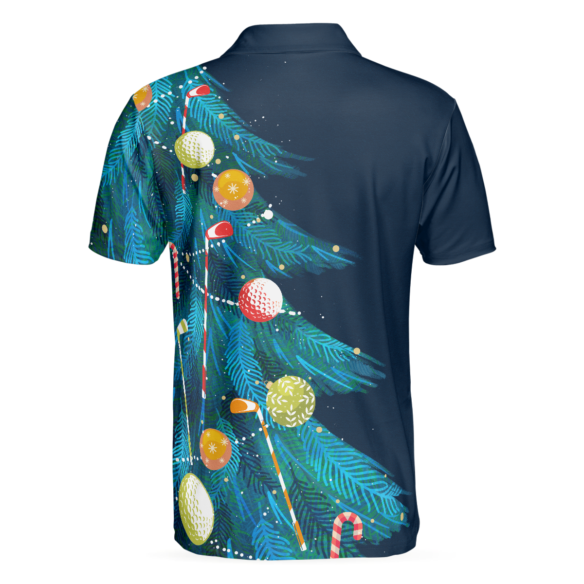 Christmas Golf Polo Shirts- Mens Golf Polo Shirts Short Sleeve- Christmas Tree Pattern Shirt Dry Fit- Christmas Shirt Idea - Gift For Men - Best Gift For Golf Lovers