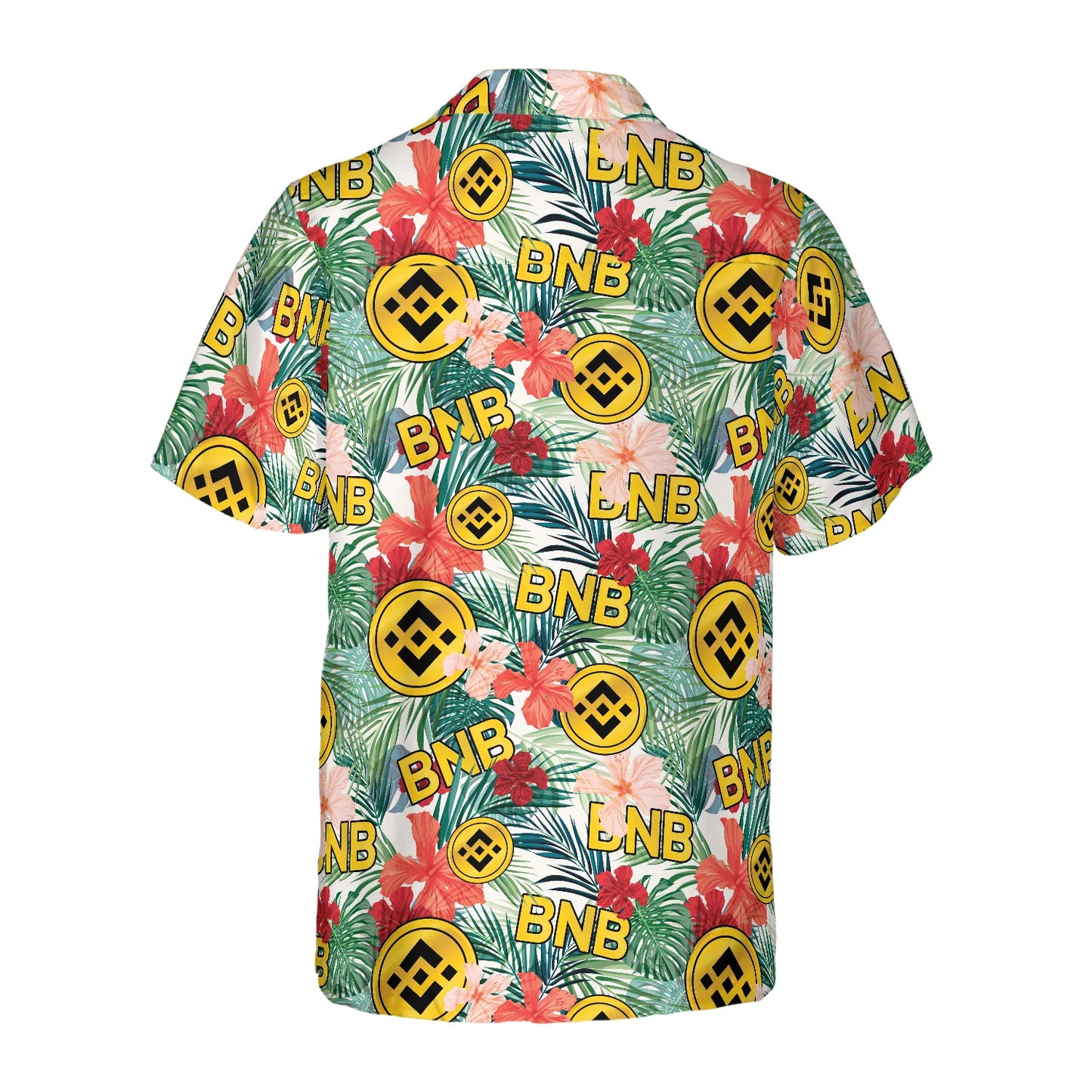 Binance Coin Tropical Flower Hawaiian Shirt, Aloha Shirt For Men And Women - Perfect Gift For Bitcoin Lovers, Family, Friends, Husband, Boyfriend