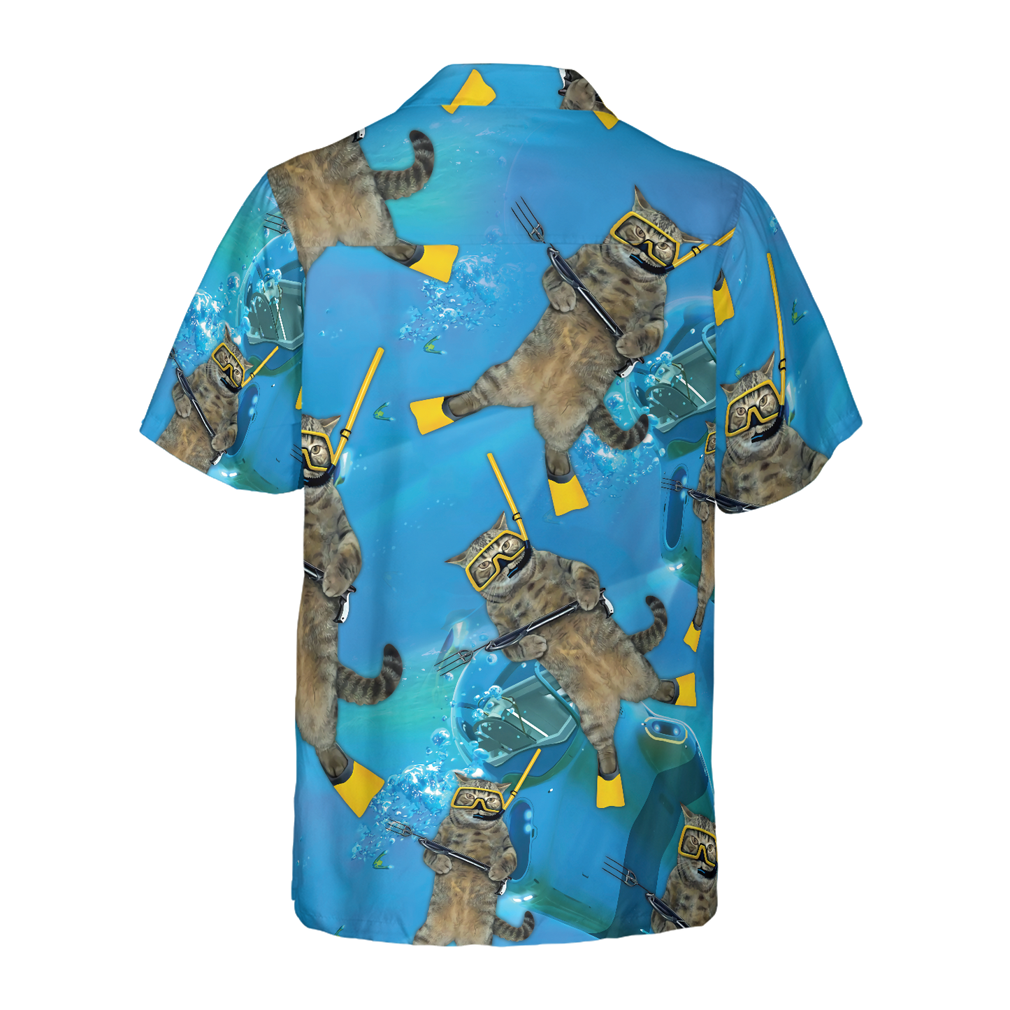 Cat Diver Hawaiian Shirt, Best Gift For Cat Lover, Husband, Wife, Boyfriend, Girlfriend, Friend, Family