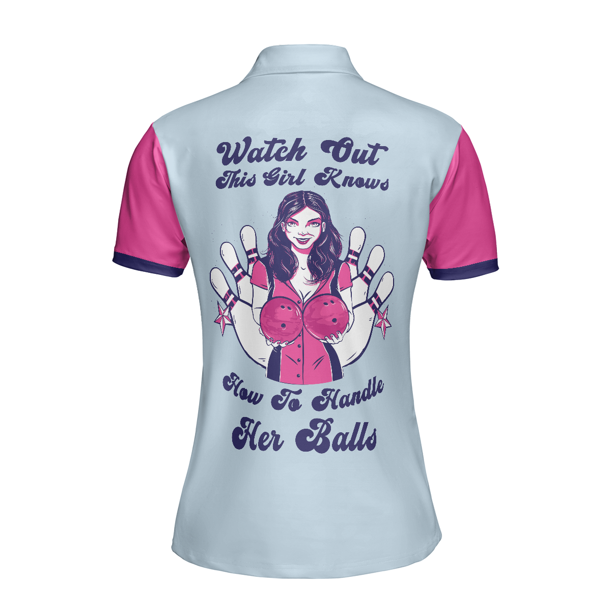Bowling Women Polo Shirt, Watch Out This Girl Knows Short Sleeve Women Polo Shirt - Perfect Gift For Women, Bowlers