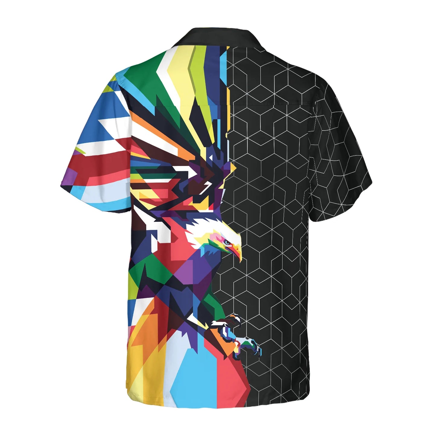 Awesome Colorful American Eagle Design Hawaiian Shirt, Colorful Eagle Aloha Shirts, Best Gift For Eagle Lovers, Husband, Wife, Boyfriend, Girlfriend