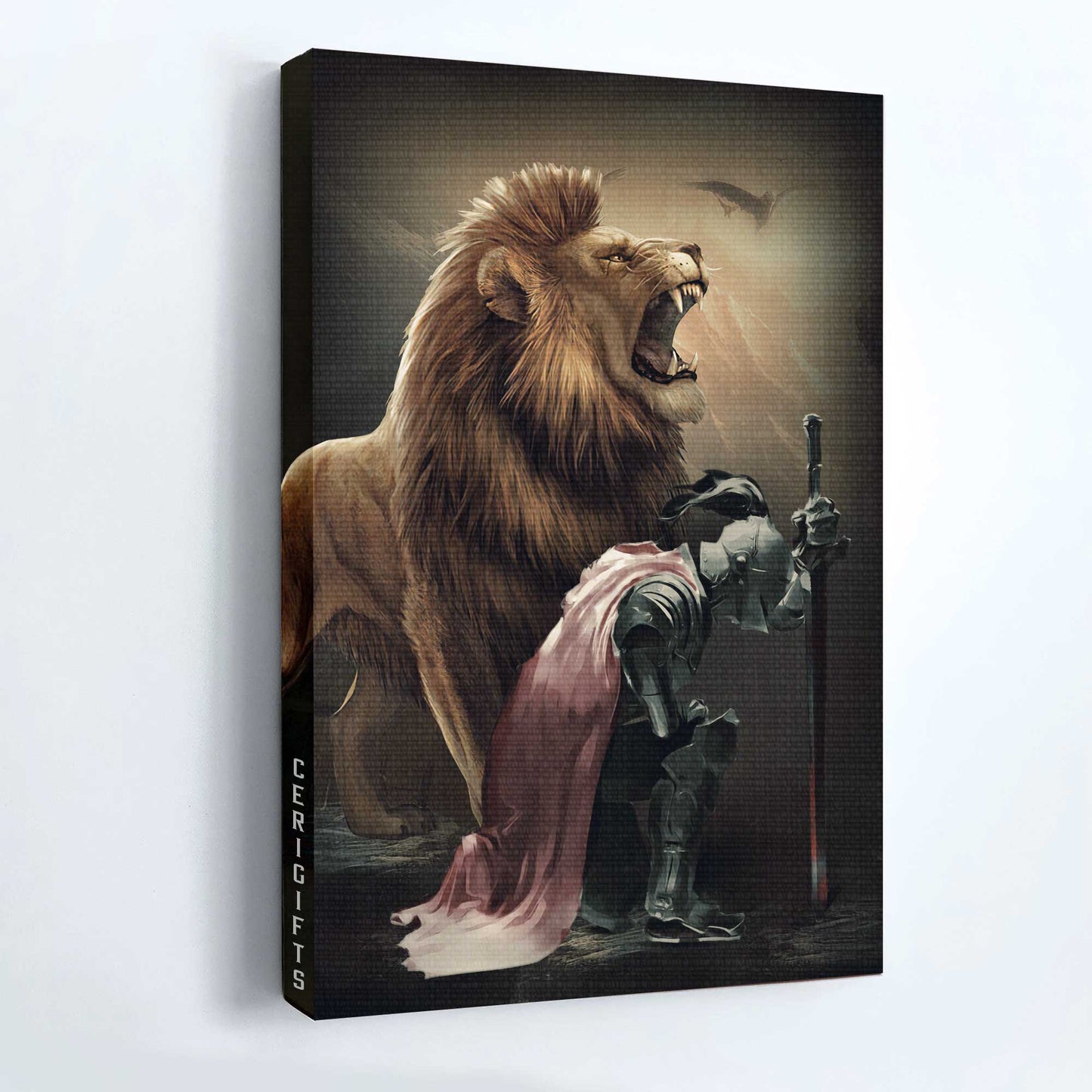 Jesus Portrait Canvas - Lion of Judah, The knight of God, Amazing warrior Portrait Canvas - Gift For Christian Portrait Canvas