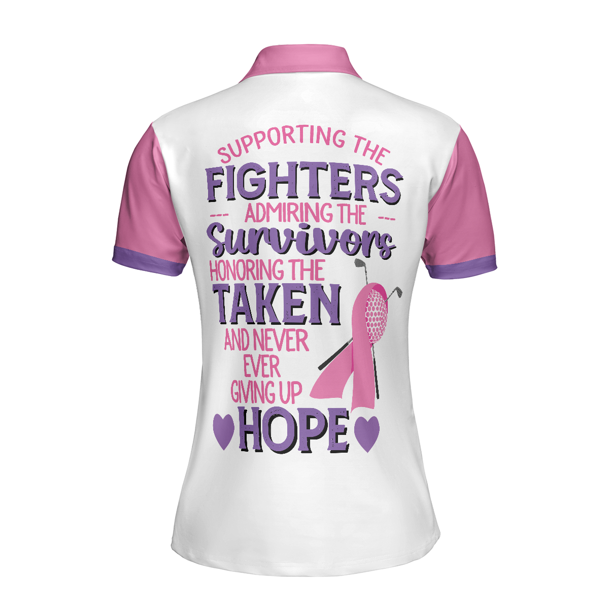 Cancer Women Polo Shirt, Supporting The Fighters Short Sleeve Women Polo Shirt - Perfect Gift For Women, Ladies