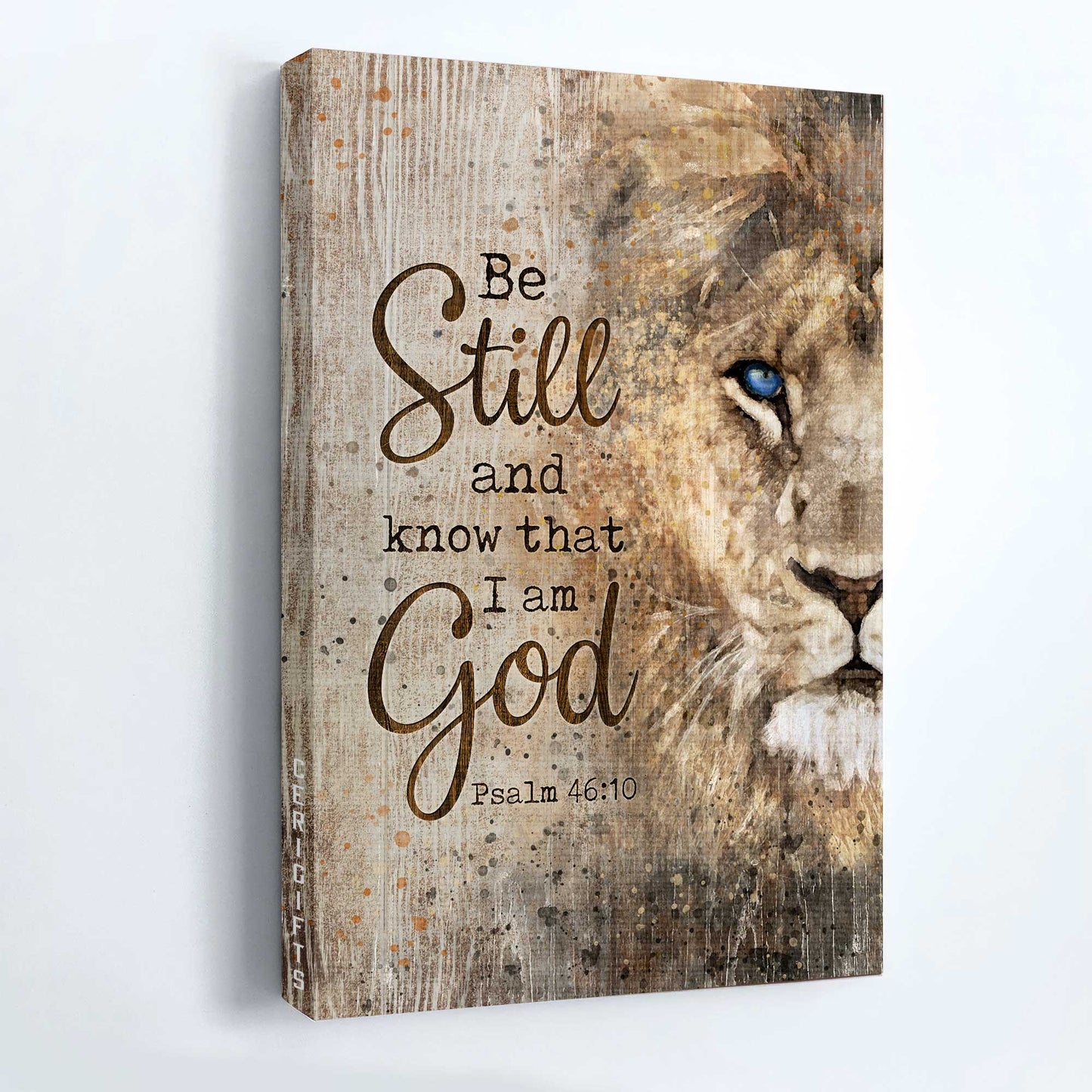 Jesus Portrait Canvas - Lion painting, Lion of Judah, Old painting Portrait Canvas - Gift For Christian - Be still and know that I am God Portrait Canvas