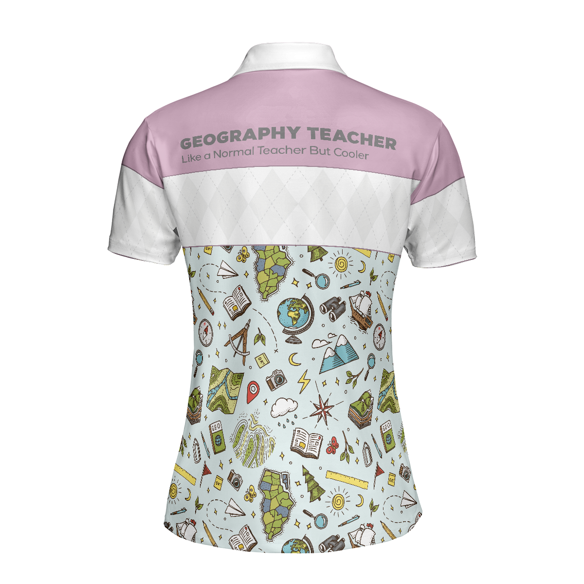 Geography Teacher Short Sleeve Women Polo Shirt, Geography Teacher Like A Normal Teacher But Cooler Shirt For Women, Gift For Geography Teacher