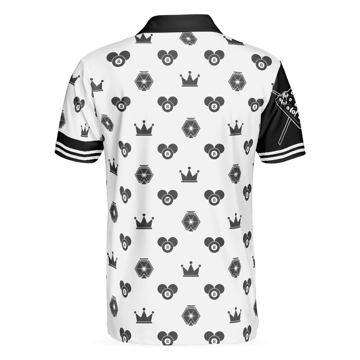 Flame Eight Ball Billiards Men Polo Shirt, Cute Billiards Shirt Design For Men, Best Gift Idea For Billiards Players, Billiards Lovers