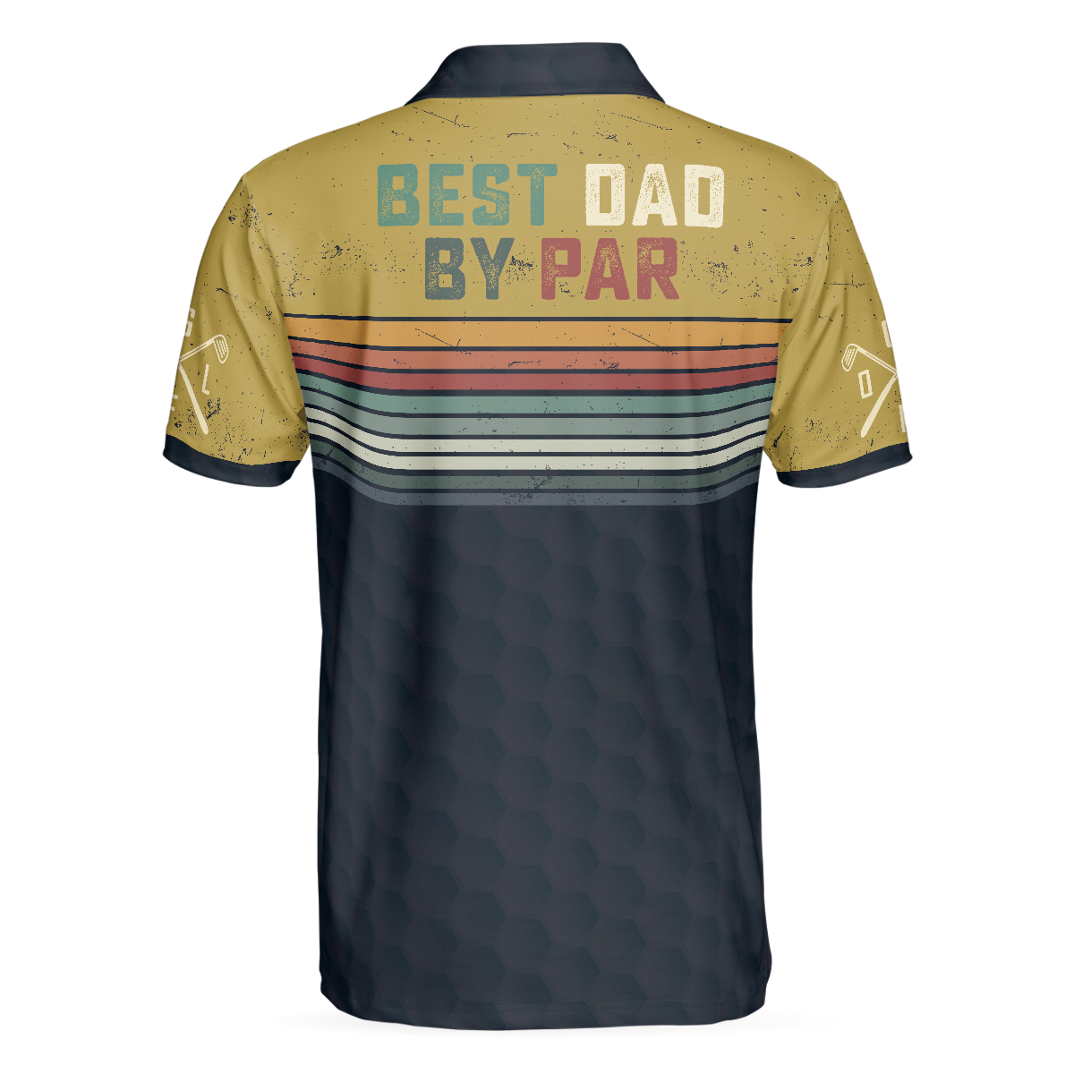 Vintage Golf Men Polo Shirt, Best Dad By Par Golf Dad Polo Shirt, Plus Size Golfing Polo Style Shirt, Best Gift For Golf Addicts Dad
