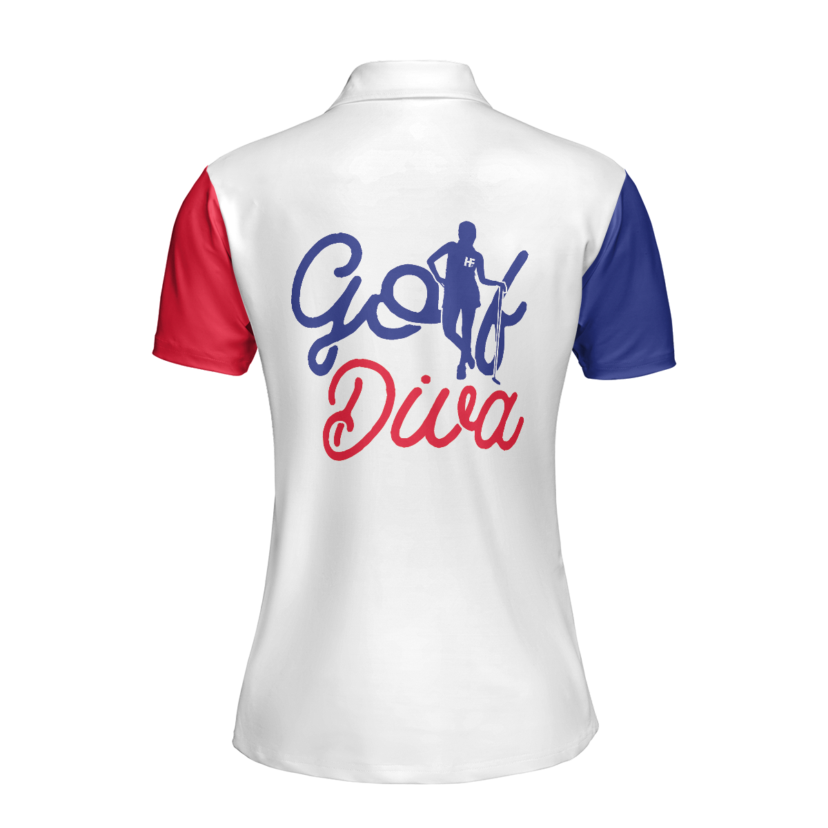 Golf Diva Short Sleeve Women Polo Shirt, Argyle Pattern Polo Shirt For Ladies, Best Golf Shirt For Women
