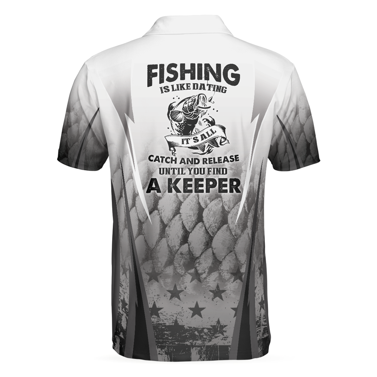 Fishing Is Like Dating Golf Men Polo Shirt, Catch A Keeper Polo Shirt, Best Fishing Shirt For Men