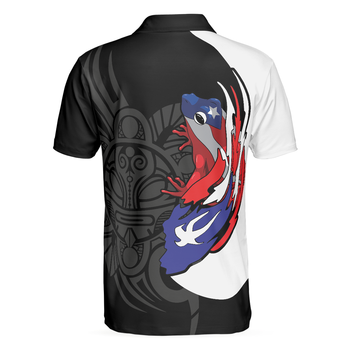 Coqui Puerto Rico Flag Polo Shirt, USA Shirt With Puerto Rico Flag, Puerto Rico State USA Shirt For Men And Women