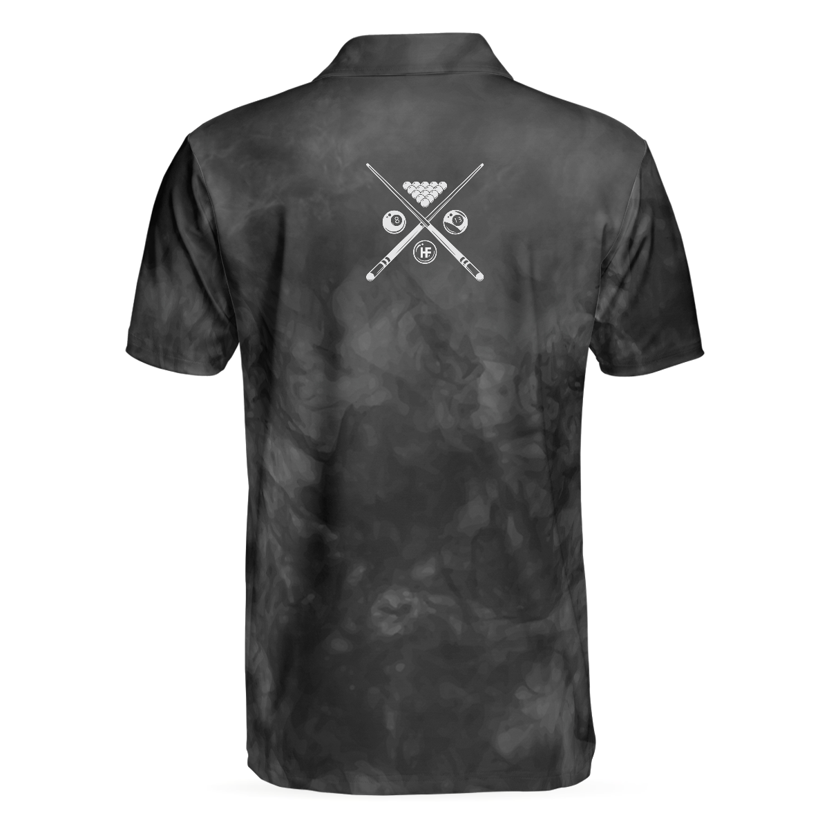 Men Polo Shirt - Billiards On Smoke Background Polo Shirt, Smoke Billiards Player Polo Shirt - Best Billiards Shirt For Men