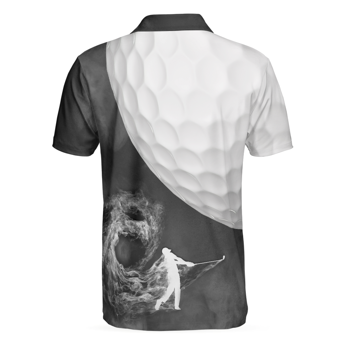 Golf Ball And Golfer With Smoke Golf Men Polo Shirt, Smoke Golf Player Polo Shirt, Best Golf Shirt For Men