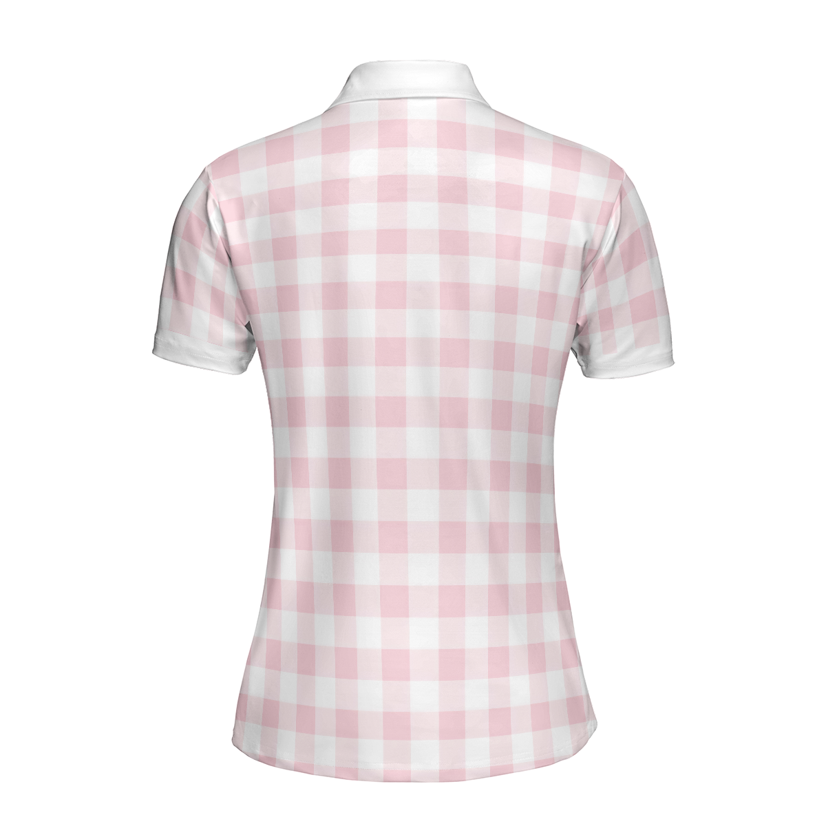 Sexy Golf Girl With A Golf Club Golf Short Sleeve Women Polo Shirt, White And Pink Golf Shirt For Ladies - Perfect Gift For Women, Female, Golfers