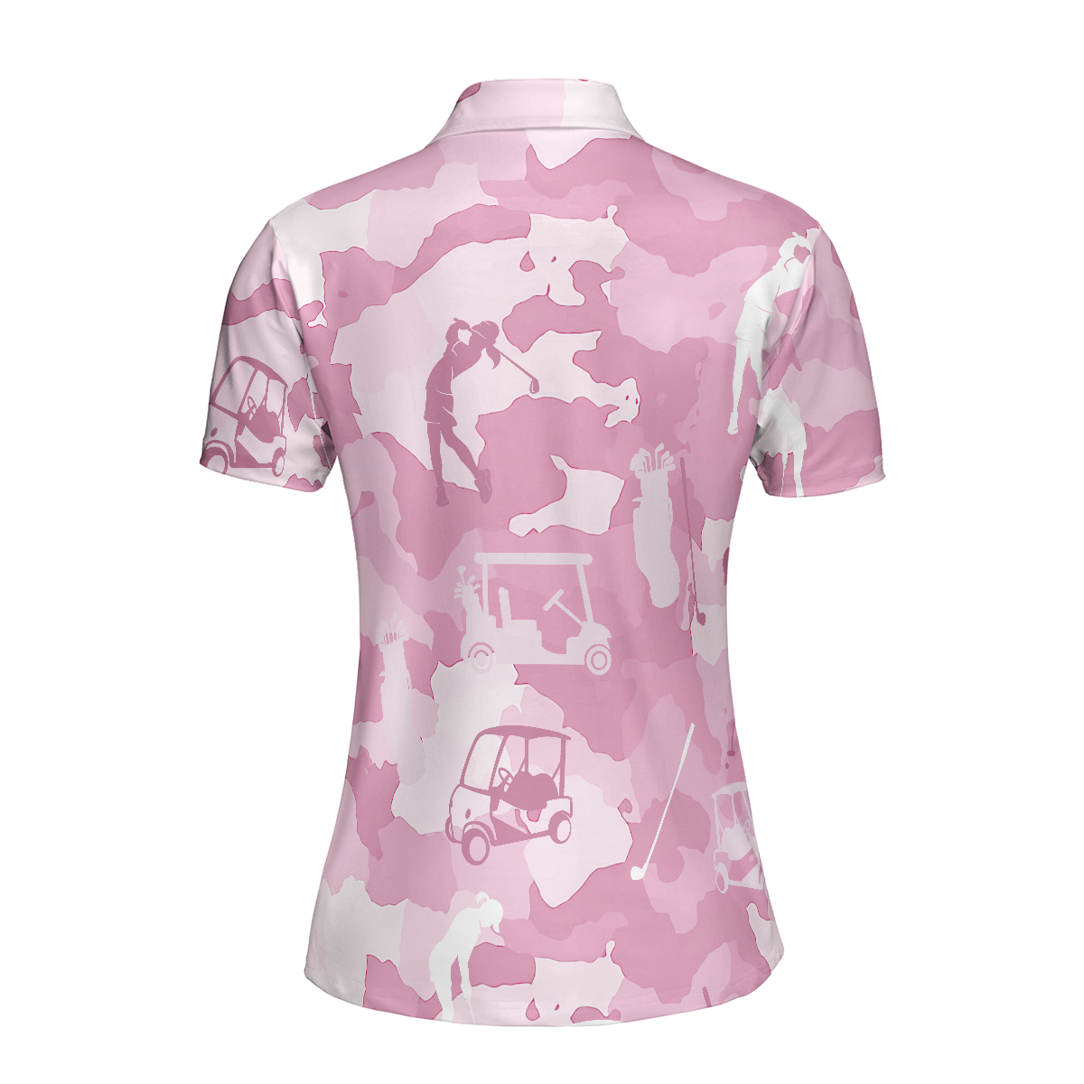Golf Girl Camouflage Short Sleeve Women Polo Shirt, Gift Golf For Women, Best Gift For Women Golfers