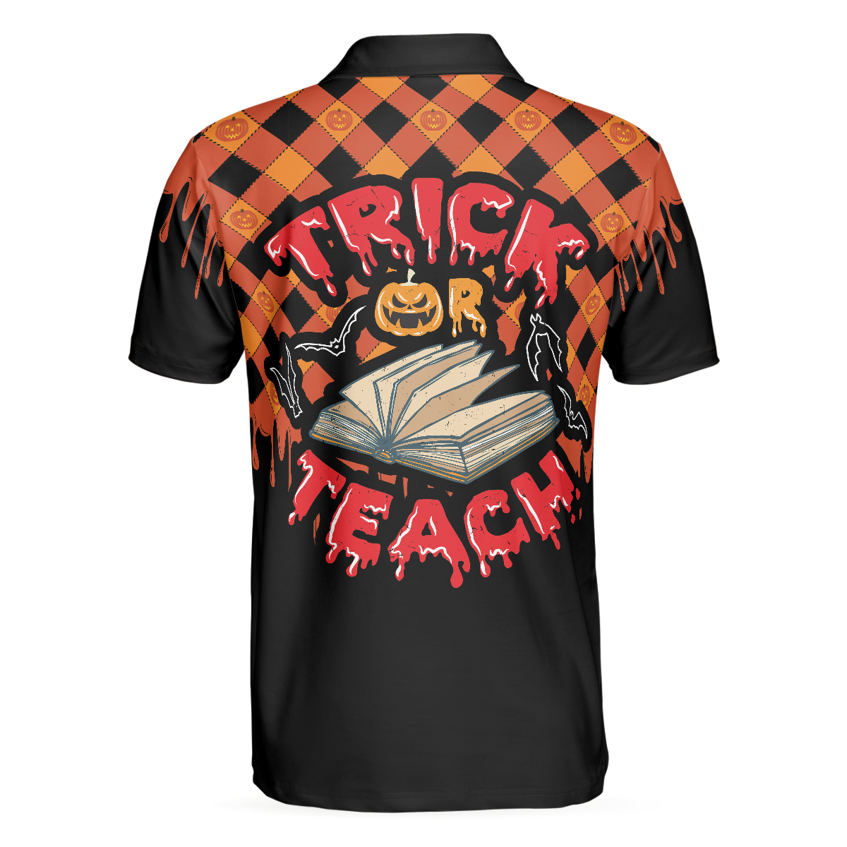 Trick Or Teach Halloween Polo Shirt For Men, Best Halloween Gift For Teachers - Perfect Gift For Men