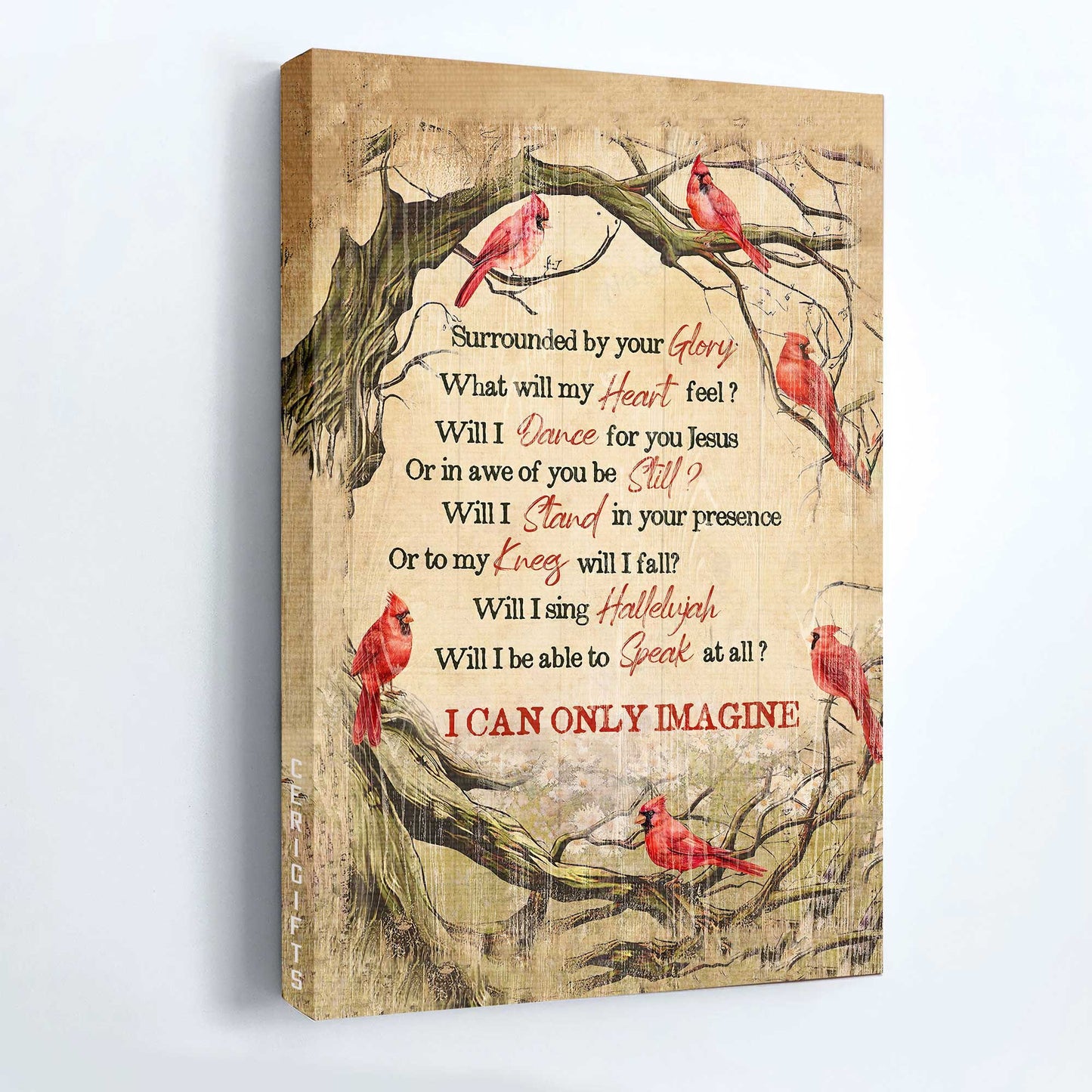 Jesus Portrait Canvas - Red cardinal, Oldest tree, Rainy day, I can only imagine Portrait Canvas - Gift For Christian Canvas Prints, Wall Art