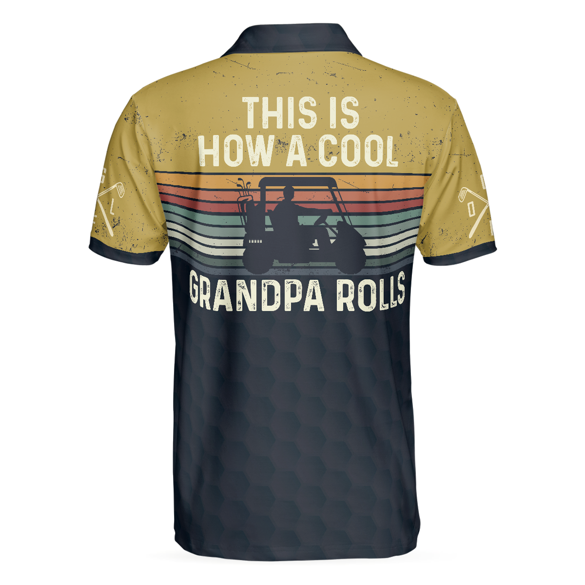 This Is How A Cool Grandpa Rolls Golf Polo Shirt, Striped Shirt For Men, Cool Golf Gift For Golfers - Perfect Gift For Men