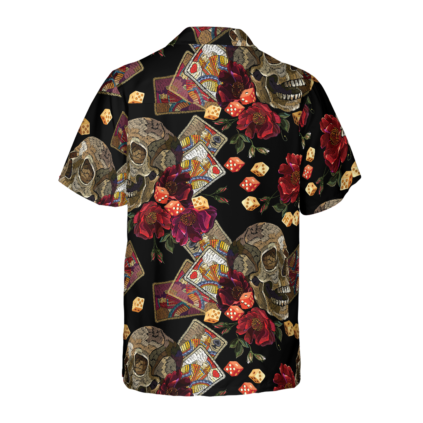 Casino Skull Colorful Hawaiian Shirt, Best Gift For Husband, Wife, Boyfriend, Girlfriend, Friend, Family