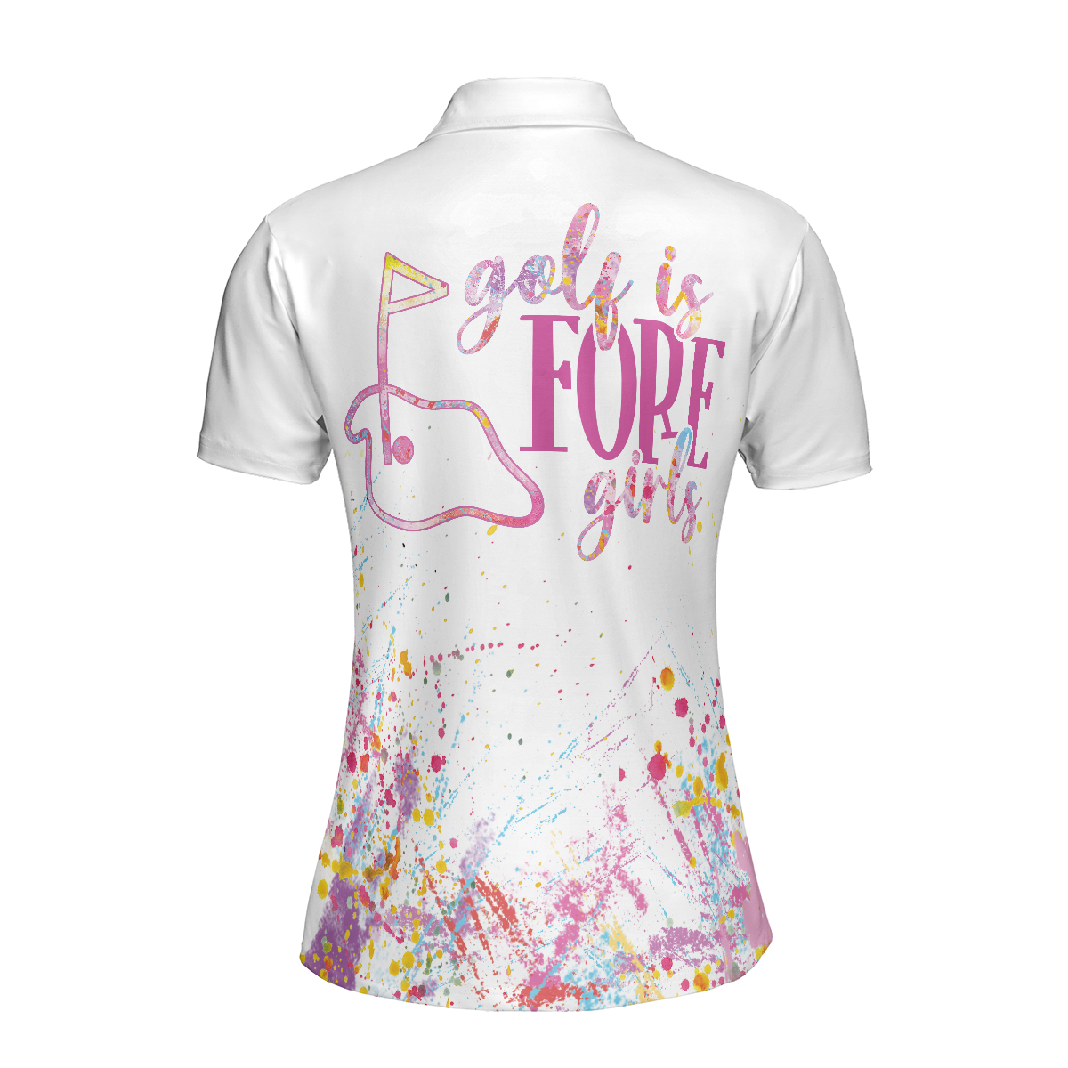 Golf Is Fore Girls Golf Short Sleeve Women Polo Shirt, Unique Gift For Female Golfers, Gift For Ladies, Best Gift For Women Golfers
