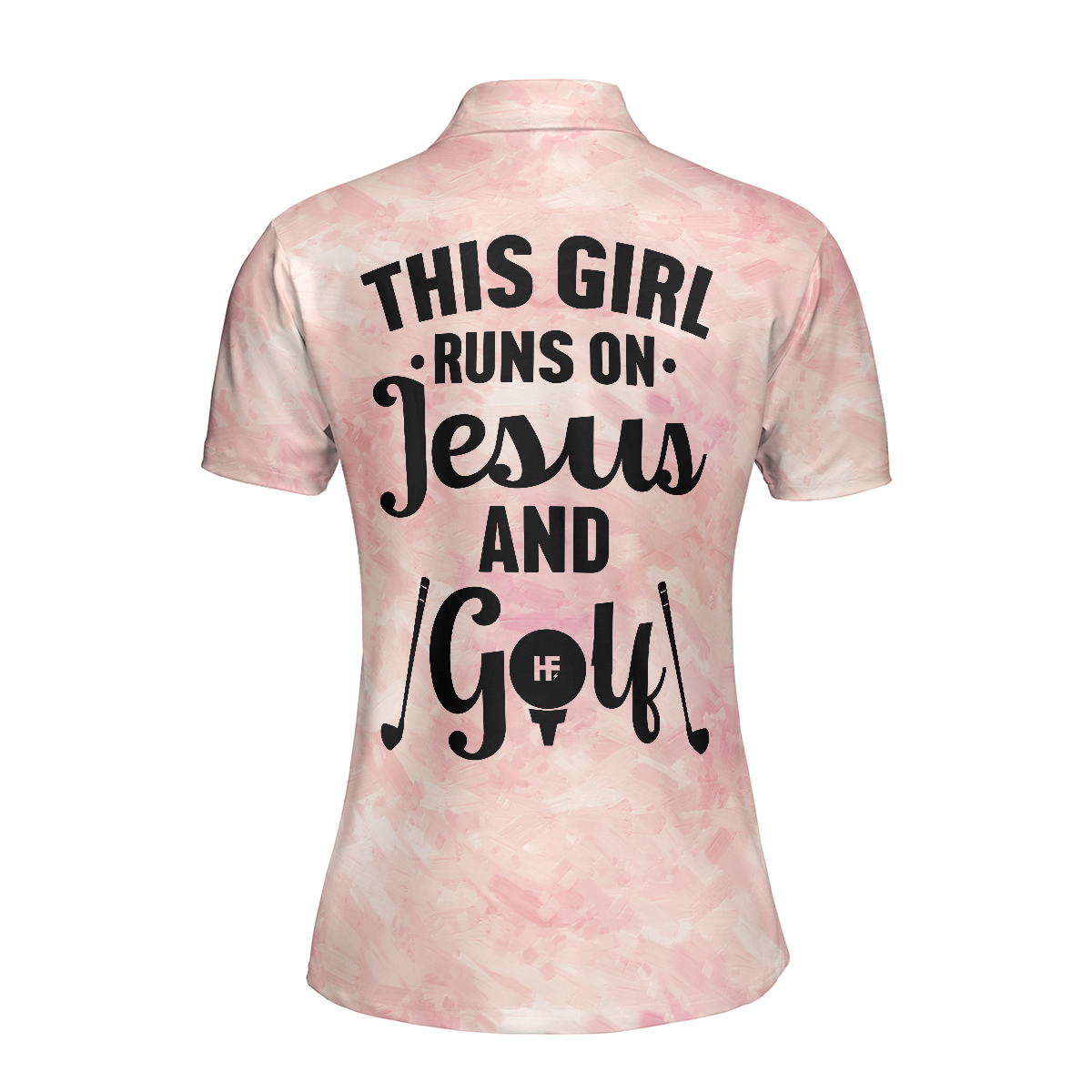 This Girl Runs On Jesus And Golf Short Sleeve Women Polo Shirt - Perfect Gift For Women